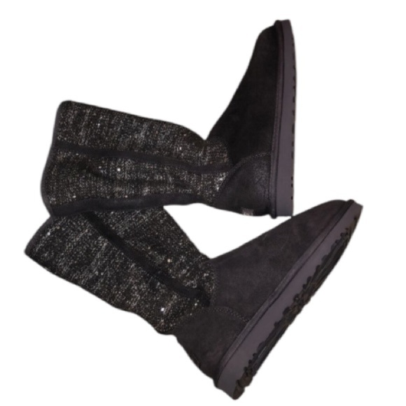 UGG Australia 1006711 Camaya Sequin Gray Winter Boot Shoes Sz 9 Women - Picture 9 of 9